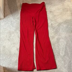 Athleta Red High-Waisted Flare Yoga/Pilates Pants